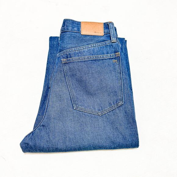 Madewell Baggy Straight Dark Wash Denim Jeans Wide Leg Size 26 NH643 - Picture 1 of 9